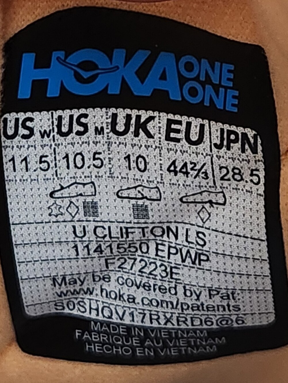 Hoka One One Clifton LS Walking Running Sneakers Men 10.5 Women 11.5 - Picture 8 of 8